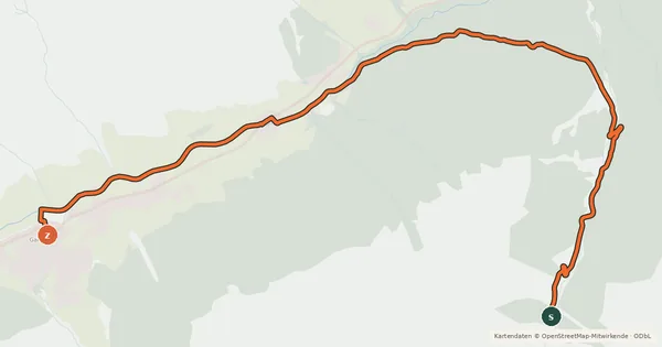 Kartenübersicht der Radroute Lareinalm-Tour