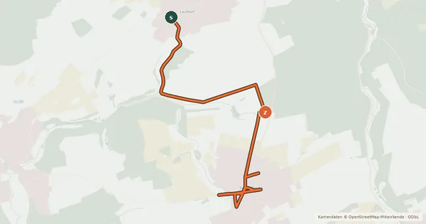 Kartenübersicht der Radroute Laufdorf - Schwalbach