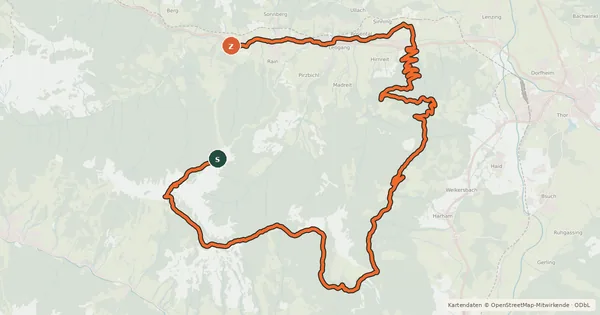 Kartenübersicht der Radroute LE 06 | Panorama Tour
