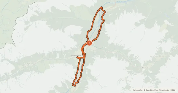 Kartenübersicht der Radroute Lechzopf Tour