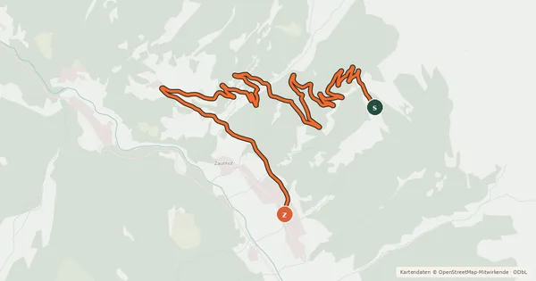 Kartenübersicht der Radroute Lehnerjoch