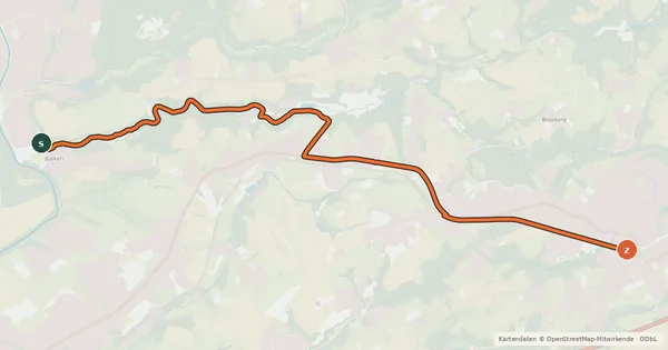 Kartenübersicht der Radroute Leichlingen (10) - Burscheid (11)