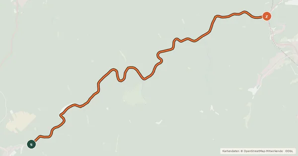 Kartenübersicht der Radroute Leinbachtalradweg