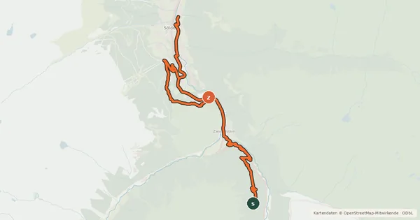 Kartenübersicht der Radroute Lenzenalm