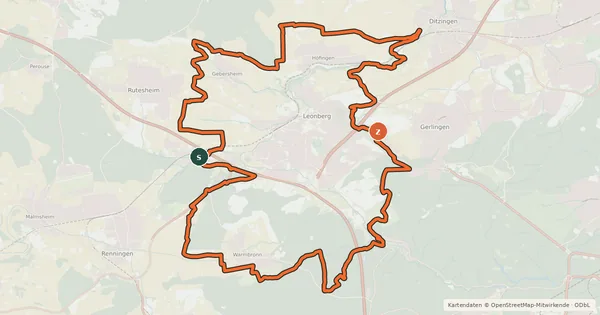 Kartenübersicht der Radroute Leo41