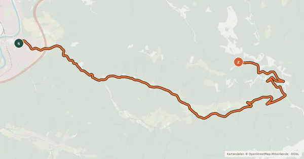 Kartenübersicht der Radroute Leoben - Mugel