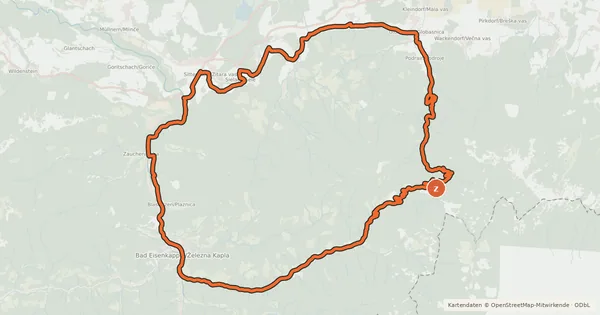 Kartenübersicht der Radroute Leppentour