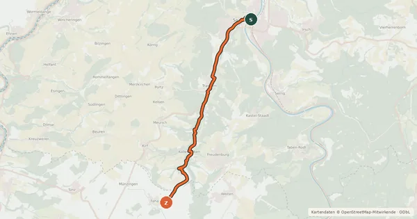 Kartenübersicht der Radroute Leuktal-Radweg