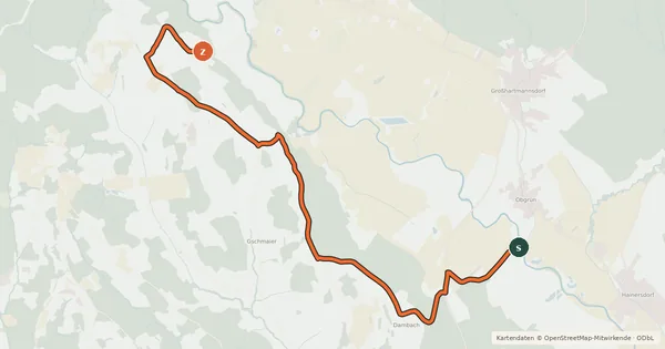 Kartenübersicht der Radroute Lichteneggtour