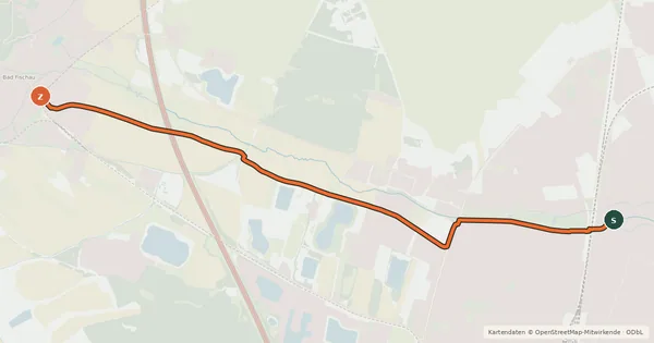 Kartenübersicht der Radroute Lichtenwörth - Wr. Neustadt - Bad Fischau-Brunn