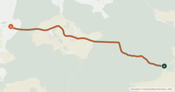 Kartenübersicht der Radroute Linden - Bühlberg
