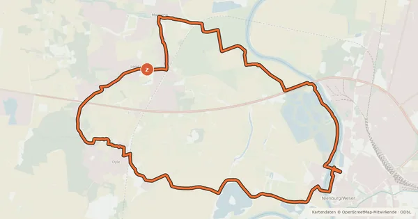 Kartenübersicht der Radroute Linden-Tour
