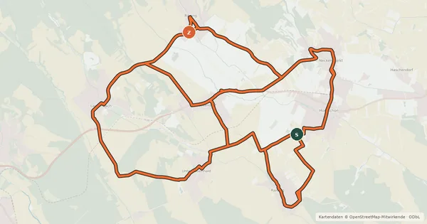 Kartenübersicht der Radroute Lisztradwanderweg