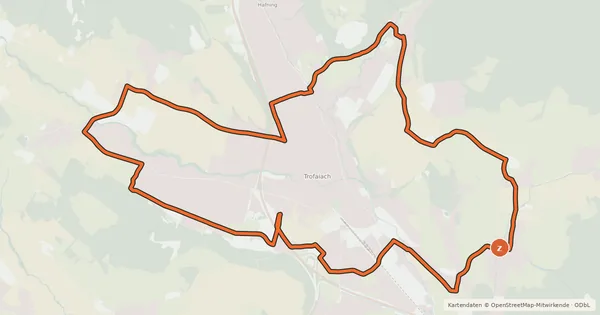Kartenübersicht der Radroute LN02 - Panorama Bike