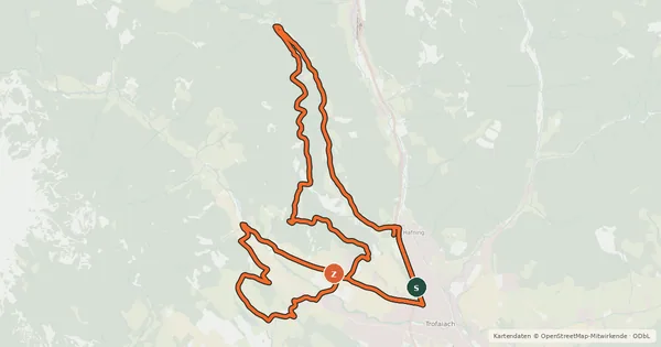 Kartenübersicht der Radroute LN08 - Weidau MTB