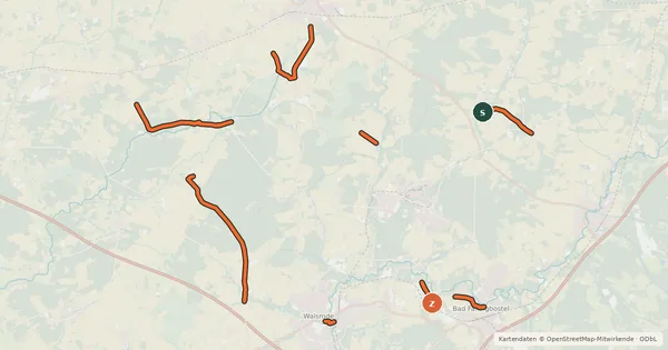 Kartenübersicht der Radroute Lönsland D Radweg