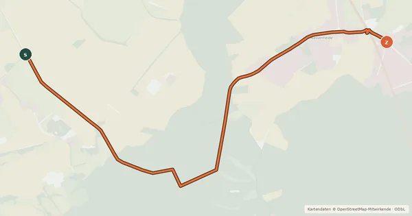 Kartenübersicht der Radroute Löwenberger Land (18) - Löwenberger Land (19)