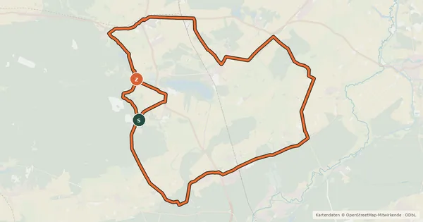 Kartenübersicht der Radroute Löwenberger Land Radroute 3