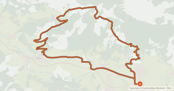 Kartenübersicht der Radroute Lohmoosrunde