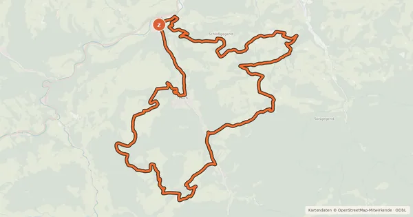 Kartenübersicht der Radroute Loicher-Panoramarunde