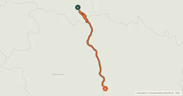 Kartenübersicht der Radroute Loire à Vélo 8