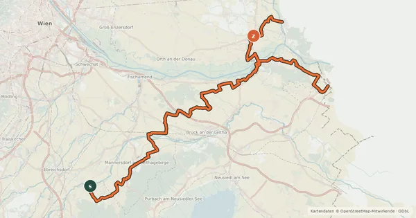 Kartenübersicht der Radroute Longinus Radweg