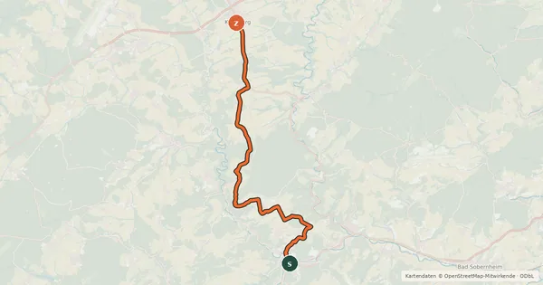 Kartenübersicht der Radroute Lützelsoon-Radweg