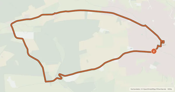 Kartenübersicht der Radroute M1 - Rund um den Kahlen