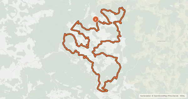 Kartenübersicht der Radroute M11 Weitersfelden Nord