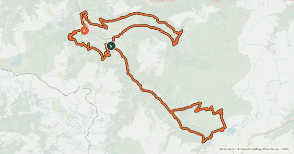 Kartenübersicht der Radroute M3 - extrem / Montafon Mountainbike Marathon