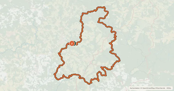 Kartenübersicht der Radroute M4 Hirschalm-Tour