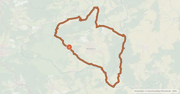 Kartenübersicht der Radroute M5 Um die Kernstadt