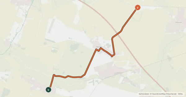 Kartenübersicht der Radroute Märkisch Linden (30) - Märkisch Linden (31)