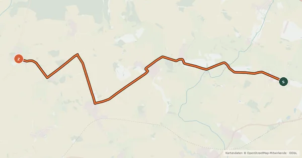 Kartenübersicht der Radroute Märkisch Linden (30) - Wusterhausen (55)