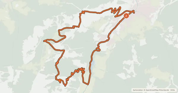 Kartenübersicht der Radroute Maiskogel-Bachlertrail-Tauernradweg