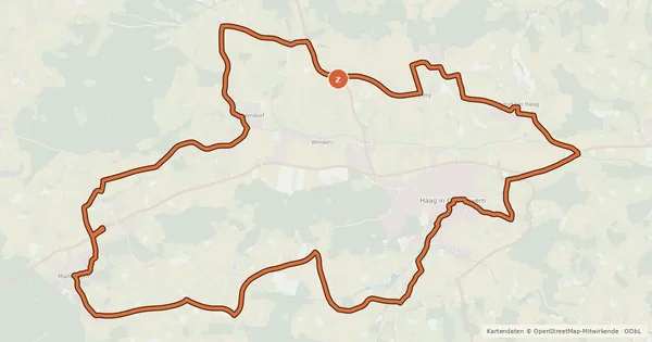 Kartenübersicht der Radroute Maitenbether Kleeblatt 2