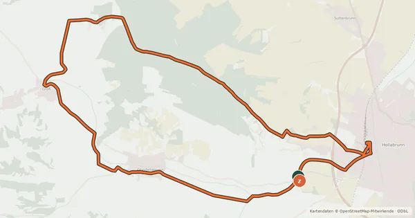 Kartenübersicht der Radroute Maria-Dreieichen-Radweg