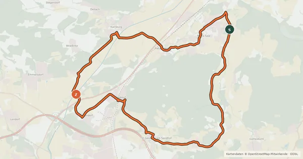 Kartenübersicht der Radroute Maria Saaler Rad- und Wanderweg