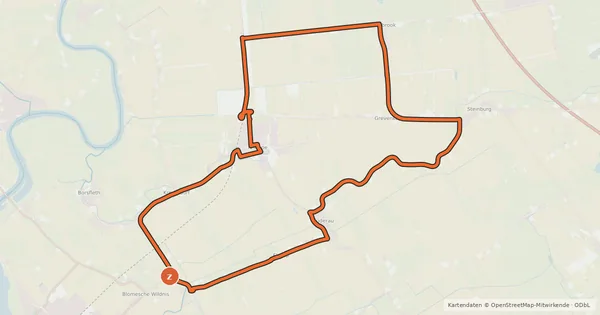 Kartenübersicht der Radroute Marschenhof-Tour