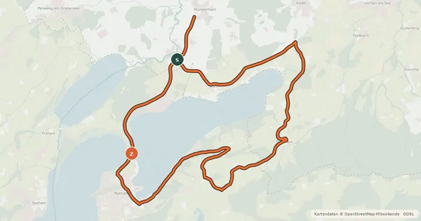 Kartenübersicht der Radroute Mattsee Rundradweg