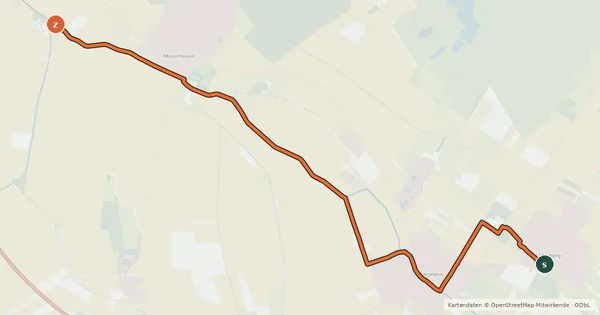 Kartenübersicht der Radroute Meckenheim (84) - Swisttal (86)