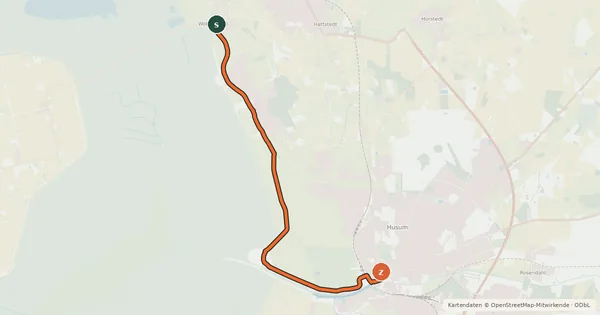 Kartenübersicht der Radroute Meeresroute