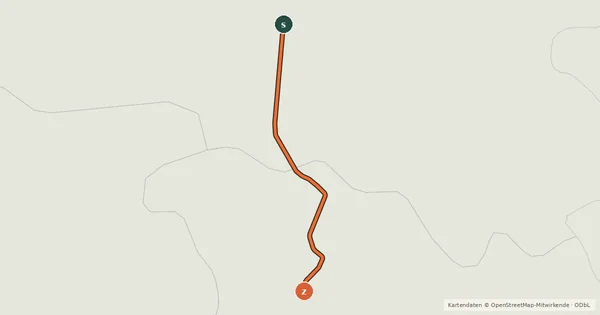 Kartenübersicht der Radroute Méridienne à Vélo (proposed/construction)