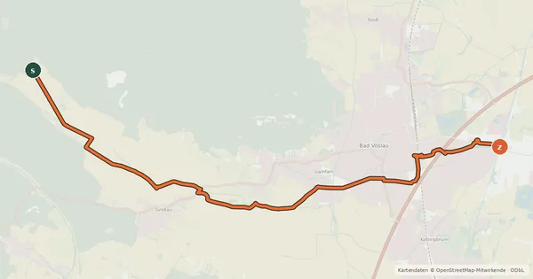 Kartenübersicht der Radroute Merkenstein Radweg