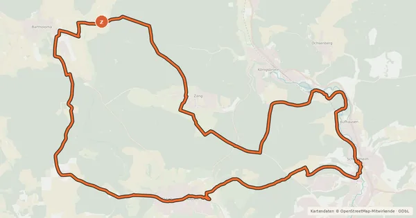 Kartenübersicht der Radroute Meteor & Wälder Tour