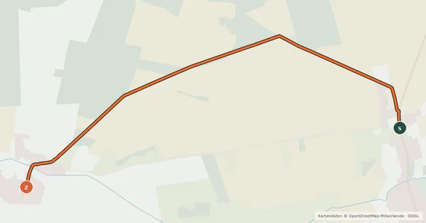 Kartenübersicht der Radroute Meyenburg (90) - Meyenburg (91)