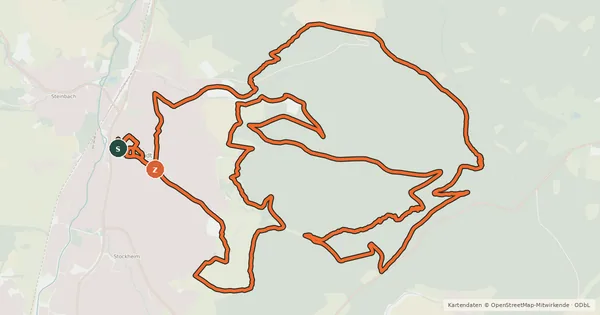 Kartenübersicht der Radroute Michelstadt 1
