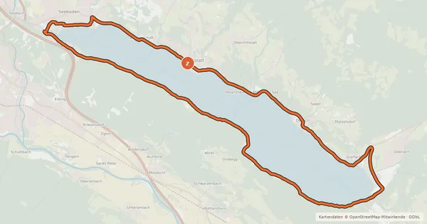 Kartenübersicht der Radroute Millstätter See Radweg