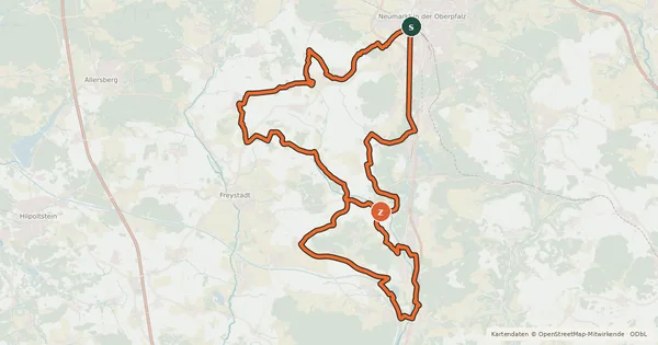 Kartenübersicht der Radroute Mit dem Rad ins Land der Zeugenberge