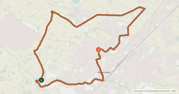 Kartenübersicht der Radroute Mit Kind und Kegel Nordroute
